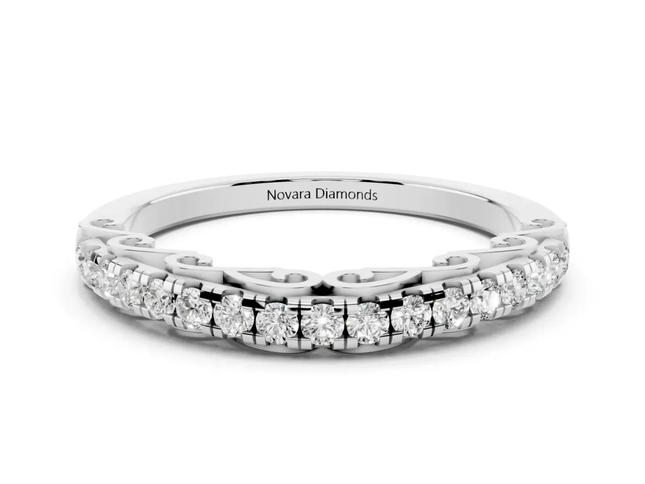 Round Diamond Classic Prong Eternity Band Set in Platinum with Continuous Row