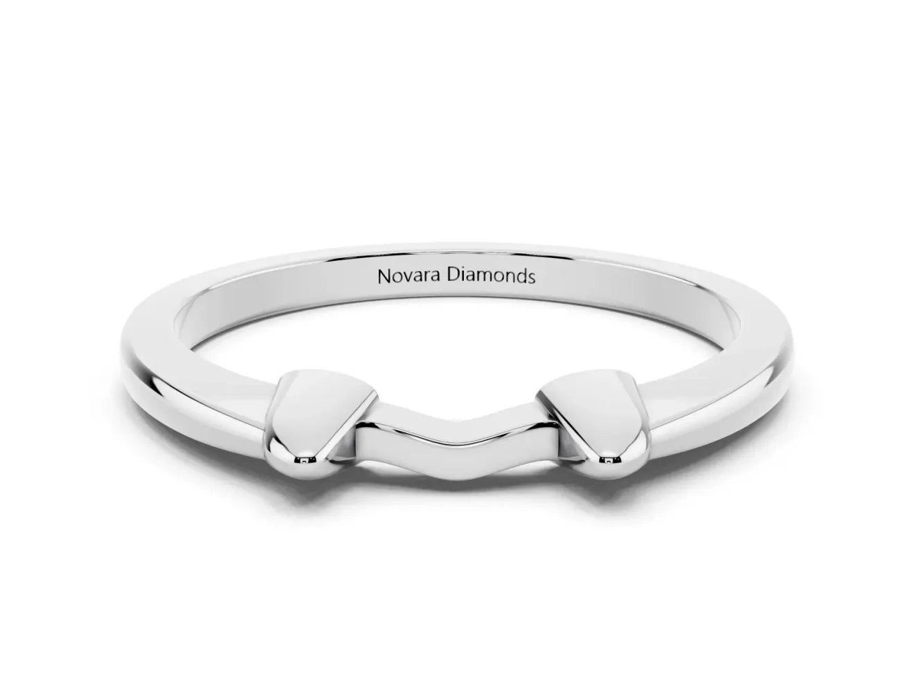 Bamboo-Inspired Plain Band Set in Silver