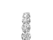 Round Lab-Grown Diamond Prong Set Half Eternity Wedding Band | Raised Row | White Gold