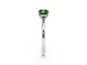 Cushion Cut Hidden Halo Ring Setting for a Fancy Green Lab-Grown Diamond | Platinum