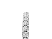 Round Lab-Grown Diamond Scalloped Pavé Half Eternity Band | U-Cut Sides | Platinum