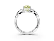 Radiant Cut Bypass Solitaire Engagement Ring Setting for a Fancy Yellow Lab-Grown Diamond | Sterling Silver