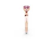Cushion Cut Knife-Edge Engagement Ring Setting for a Fancy Pink Lab-Grown Diamond | Rose Gold