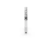 Round Diamond Pavé Eternity Band Set in White gold with Delicate Prongs