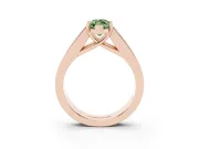 Marquise Channel-Set Engagement Ring Setting for a Fancy Green Lab-Grown Diamond | Rose Gold