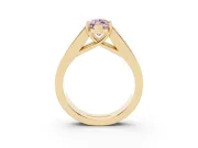 Marquise Channel-Set Engagement Ring Setting for a Fancy Pink Lab-Grown Diamond | Yellow Gold