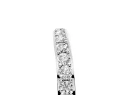 Round Diamond Curved Eternity Band Set in Platinum with Pavé Prong Setting