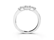 Round Diamond Four-Stone Band Set in White gold with Prong Setting