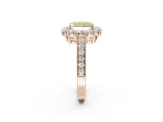 Radiant Cut Halo Engagement Ring Setting for a Fancy Yellow Lab-Grown Diamond | Rose Gold - Design NV-24711
