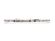 Baguette Lab-Grown Diamond Bar Set Tennis Bracelet | Double Bar Spacers | Rose Gold