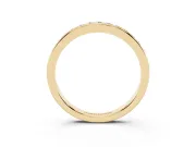 Round Lab-Grown Diamond Channel Set Half Eternity Band | Flush Walls | Yellow Gold