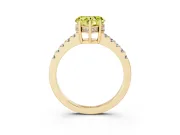 Heart-Shaped Engagement Ring Setting for a Fancy Yellow Lab-Grown Diamond | Yellow Gold - Design NV-24649