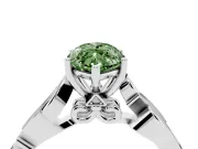 Marquise Vine Engagement Ring Setting for a Fancy Green Lab-Grown Diamond | White Gold