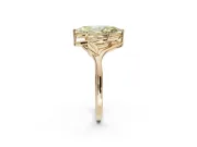 Marquise Bypass Solitaire Engagement Ring Setting for a Fancy Yellow Lab-Grown Diamond | Yellow Gold