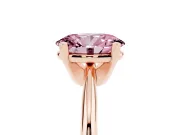 Oval Solitaire Engagement Ring Setting for a Fancy Pink Lab-Grown Diamond | Rose Gold