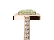 Radiant Cut Sectioned Halo Engagement Ring Setting for a Fancy Yellow Lab-Grown Diamond | Rose Gold