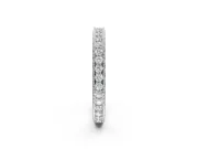Round Lab-Grown Diamond Milgrain Channel Set Wedding Band | Fluted Gallery | Platinum