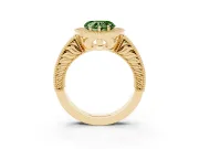 Heart-Shaped Halo Engagement Ring Setting for a Fancy Green Lab-Grown Diamond | Yellow Gold - Design NV-24525