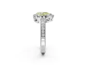 Pear-Shaped Halo Engagement Ring Setting for a Fancy Yellow Lab-Grown Diamond | Sterling Silver - Design NV-24532