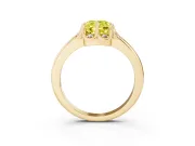 Cushion Cut Petal Halo Engagement Ring Setting for a Fancy Yellow Lab-Grown Diamond | Yellow Gold