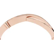 Round Lab-Grown Diamond Pavé Twisted Infinity Band | One Plain Strand | Rose Gold
