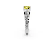 Princess Cut Engagement Ring Setting for a Fancy Yellow Lab-Grown Diamond | Platinum - Design NV-24645