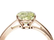 Cushion Cut Bypass Solitaire Engagement Ring Setting for a Fancy Yellow Lab-Grown Diamond | Rose Gold