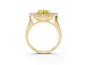 Round Engagement Ring Setting for a Fancy Yellow Lab-Grown Diamond | Yellow Gold - Design NV-24790