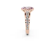 Marquise Graduated Engagement Ring Setting for a Fancy Pink Lab-Grown Diamond | Rose Gold