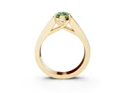 Marquise Channel-Set Engagement Ring Setting for a Fancy Green Lab-Grown Diamond | Yellow Gold