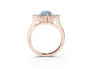 Pear-Shaped Engagement Ring Setting for a Fancy Blue Lab-Grown Diamond | Rose Gold - Design NV-24790