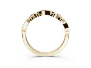 Round Lab-Grown Diamond Graduated Twisted Pavé Wedding Band | Marquise Motifs | Yellow Gold