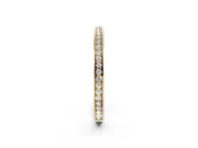 Round Diamond Continuous Pavé Eternity Band Set in Yellow gold