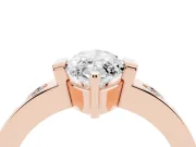 Marquise Tension Style Engagement Ring Setting | Flush Set Accents | Rose Gold