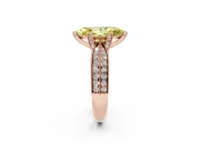Marquise Milgrain Solitaire Engagement Ring Setting for a Fancy Yellow Lab-Grown Diamond | Rose Gold