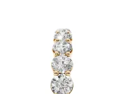 Round Diamond Half Eternity Band Set in Yellow gold with Top-Row Prong Setting