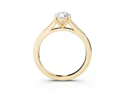 Pear-Shaped Cathedral Solitaire Engagement Ring Setting | Plain Band | Yellow Gold