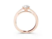 Pear-Shaped Solitaire Engagement Ring Setting | Basket Rail | Rose Gold