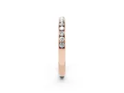 Round Diamond Wedding Eternity Band Set in Rose gold with Channel Setting