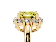 Princess Cut Halo Engagement Ring Setting for a Fancy Yellow Lab-Grown Diamond | Yellow Gold - Design NV-24726