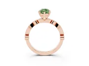 Marquise Vintage Milgrain Engagement Ring Setting for a Fancy Green Lab-Grown Diamond | Rose Gold
