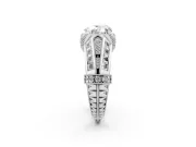 Heart Cut Diamond Vintage-Inspired Milgrain Ring Set in Platinum with Accent Split Shank