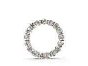 Round Lab-Grown Diamond Circle Pendant Necklace | Larger Stones | Yellow Gold