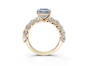 Princess Cut Engagement Ring Setting for a Fancy Blue Lab-Grown Diamond | Yellow Gold - Design NV-24455