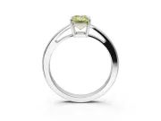 Emerald Cut Cathedral Engagement Ring Setting for a Fancy Yellow Lab-Grown Diamond | White Gold - Design NV-24626