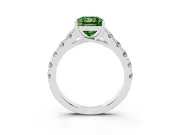 Princess Cut Engagement Ring Setting for a Fancy Green Lab-Grown Diamond | Platinum - Design NV-24643