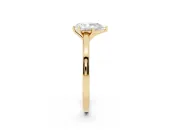 Pear-Shaped Solitaire Engagement Ring Setting | Basket Rail | Yellow Gold