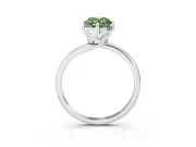 Oval Bypass Solitaire Engagement Ring Setting for a Fancy Green Lab-Grown Diamond | Platinum