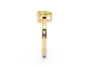Pear-Shaped Solitaire Engagement Ring Setting for a Fancy Yellow Lab-Grown Diamond | Flat Tab Prongs | Yellow Gold