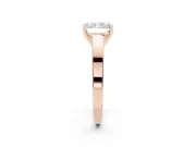 Radiant Cut Cathedral Solitaire Engagement Ring Setting | Tapered Band | Rose Gold